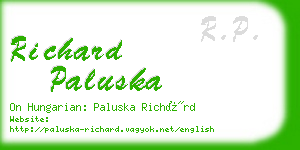 richard paluska business card